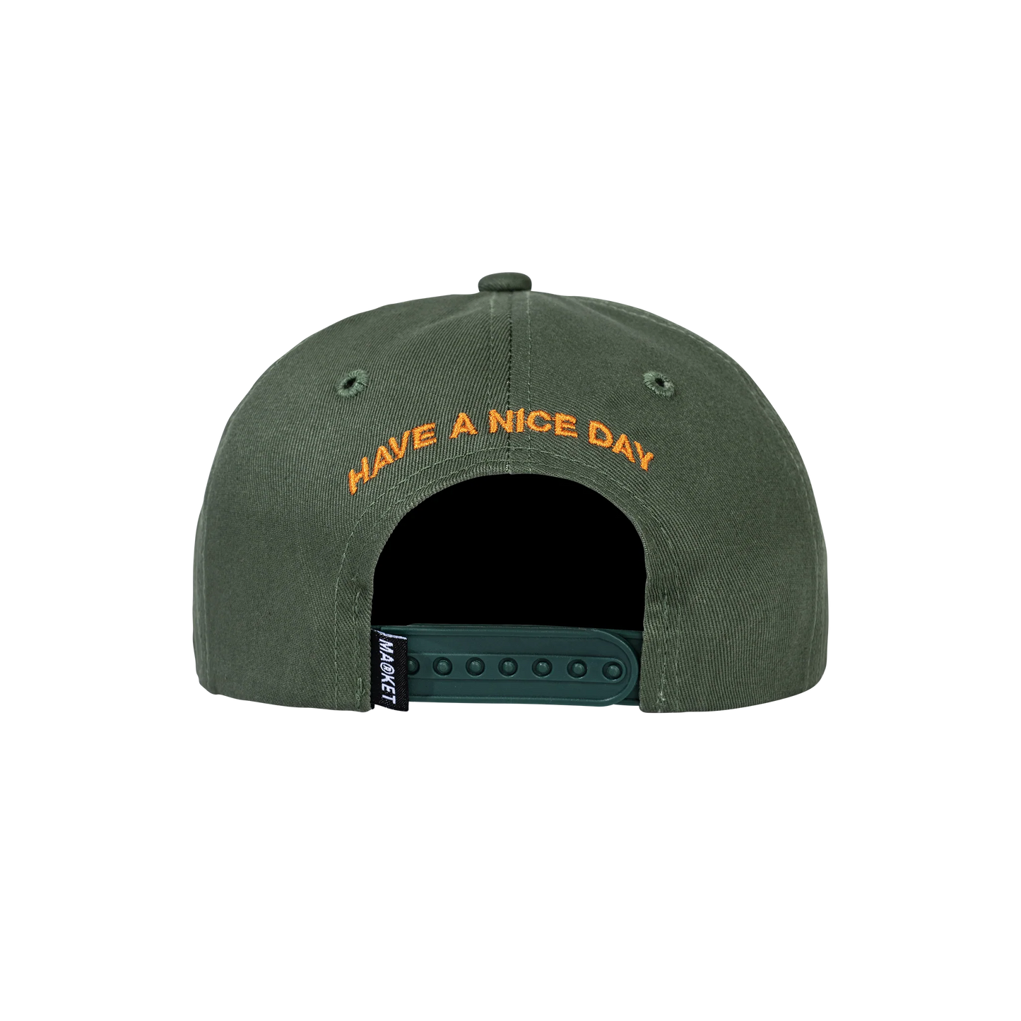 Market offset arc 6 panel hat