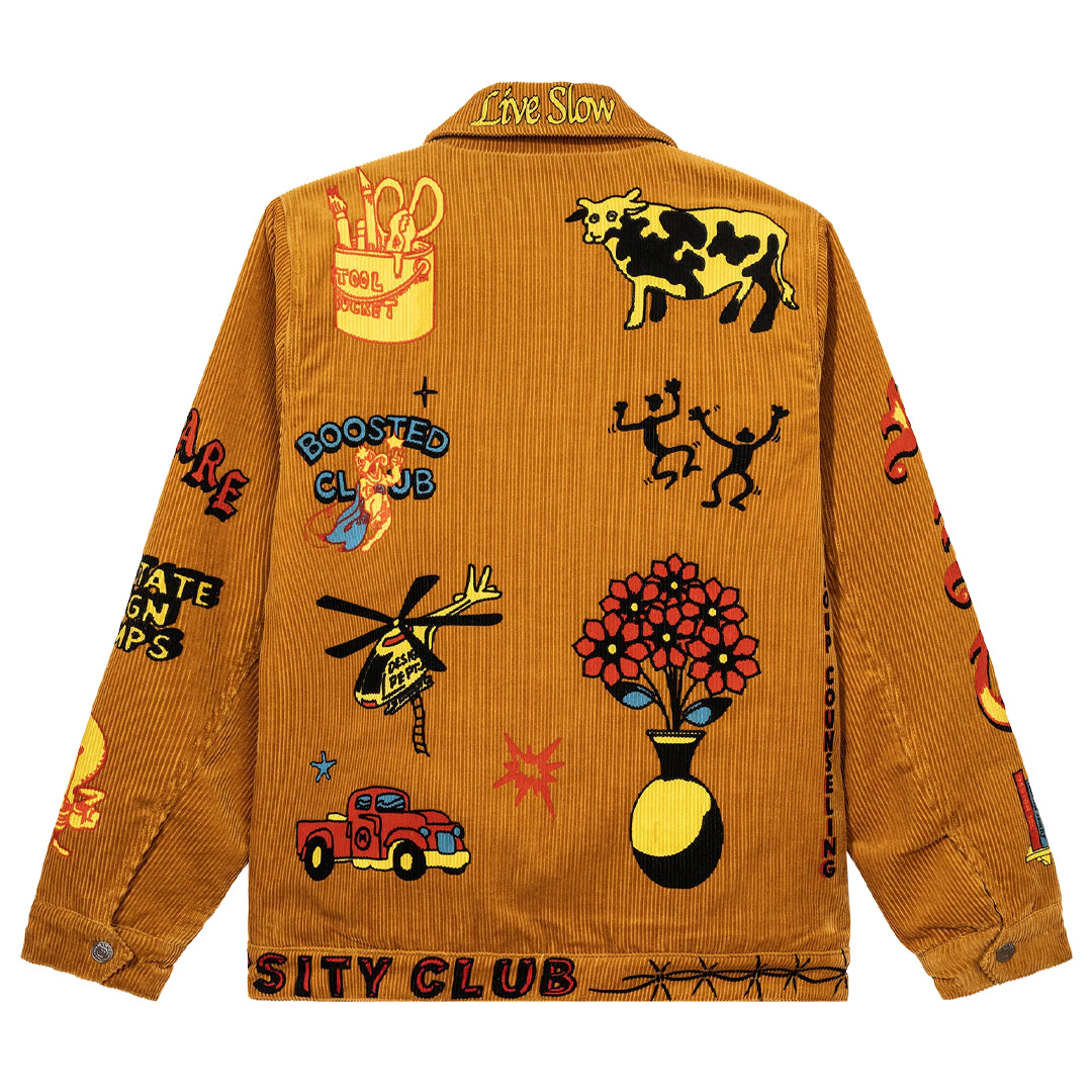 Market booster club corduroy jacket