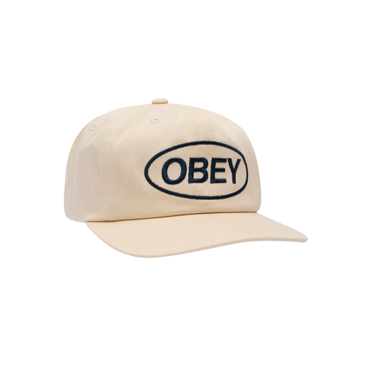 Obey oval strapback hat unbleached