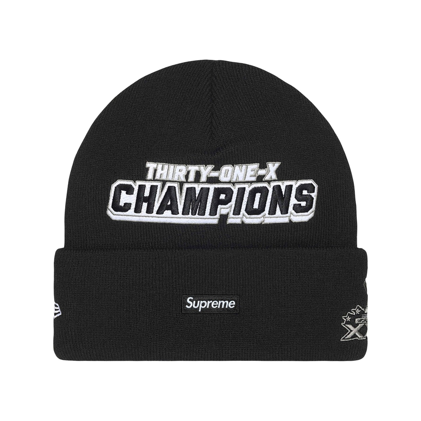 Supreme New Era Football Beanie Black