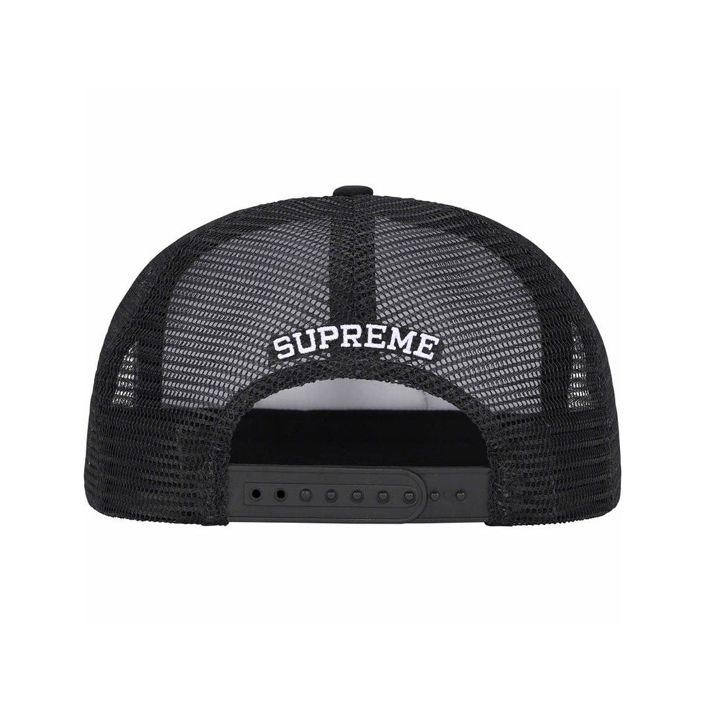 Supreme banner pin up trucker hat