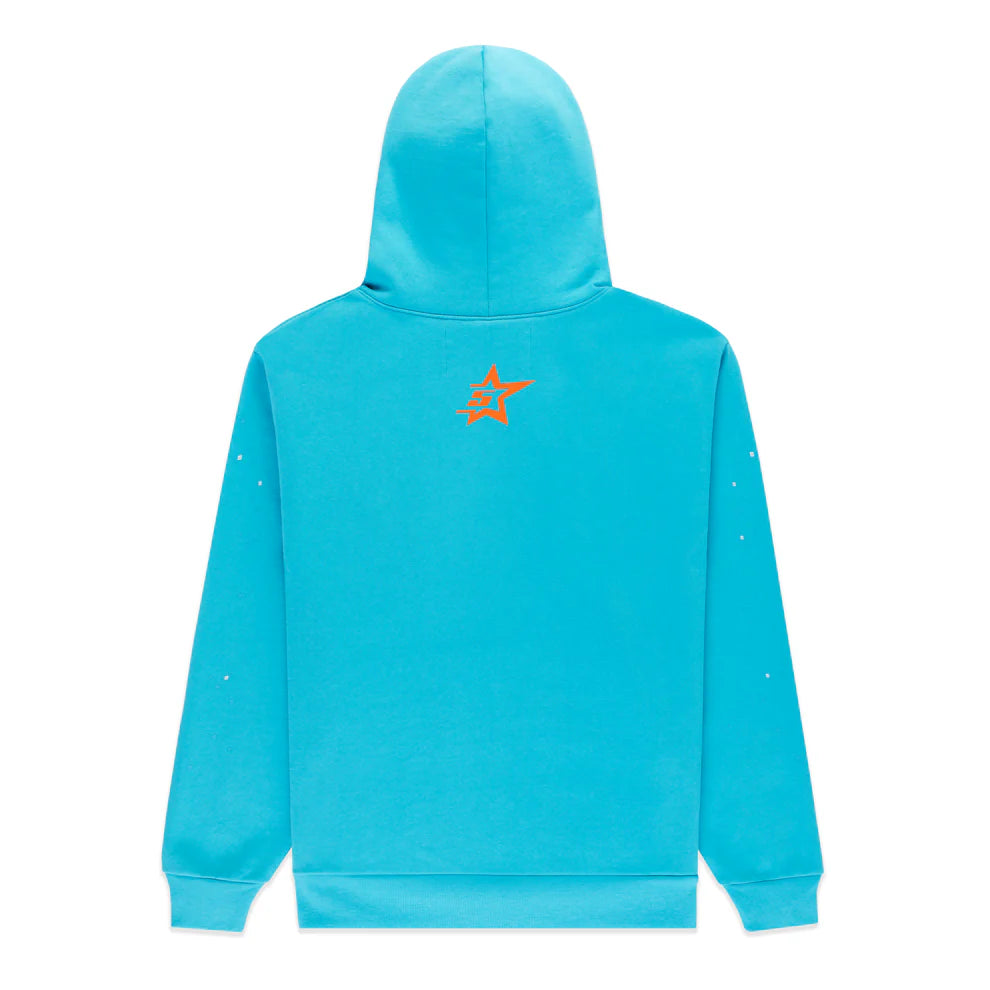 Sp5der punk V2 hoodie cyan