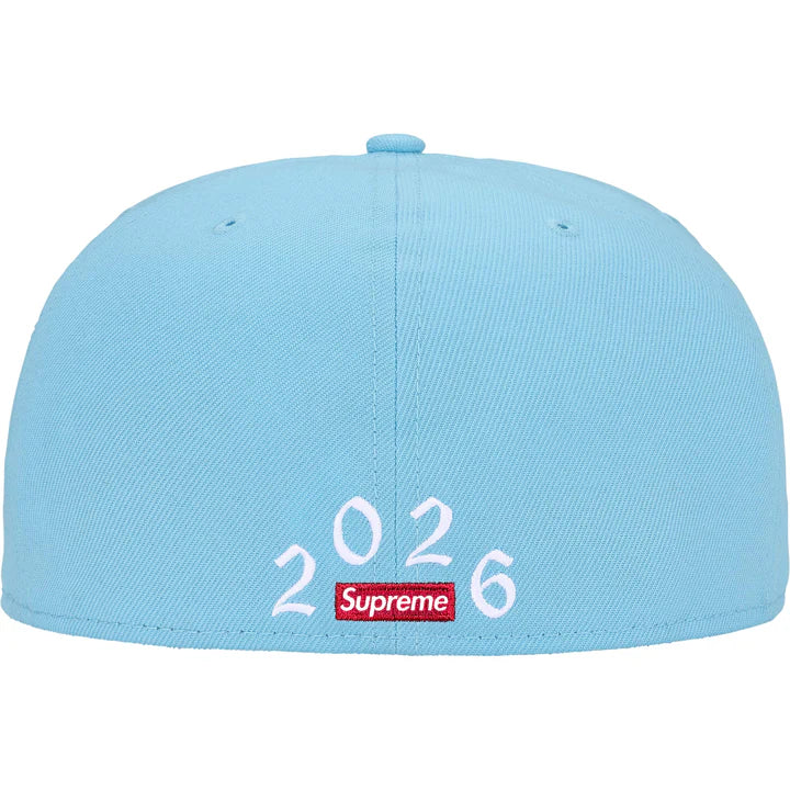 Supreme New Era Devil S Logo Fitted Light Blue