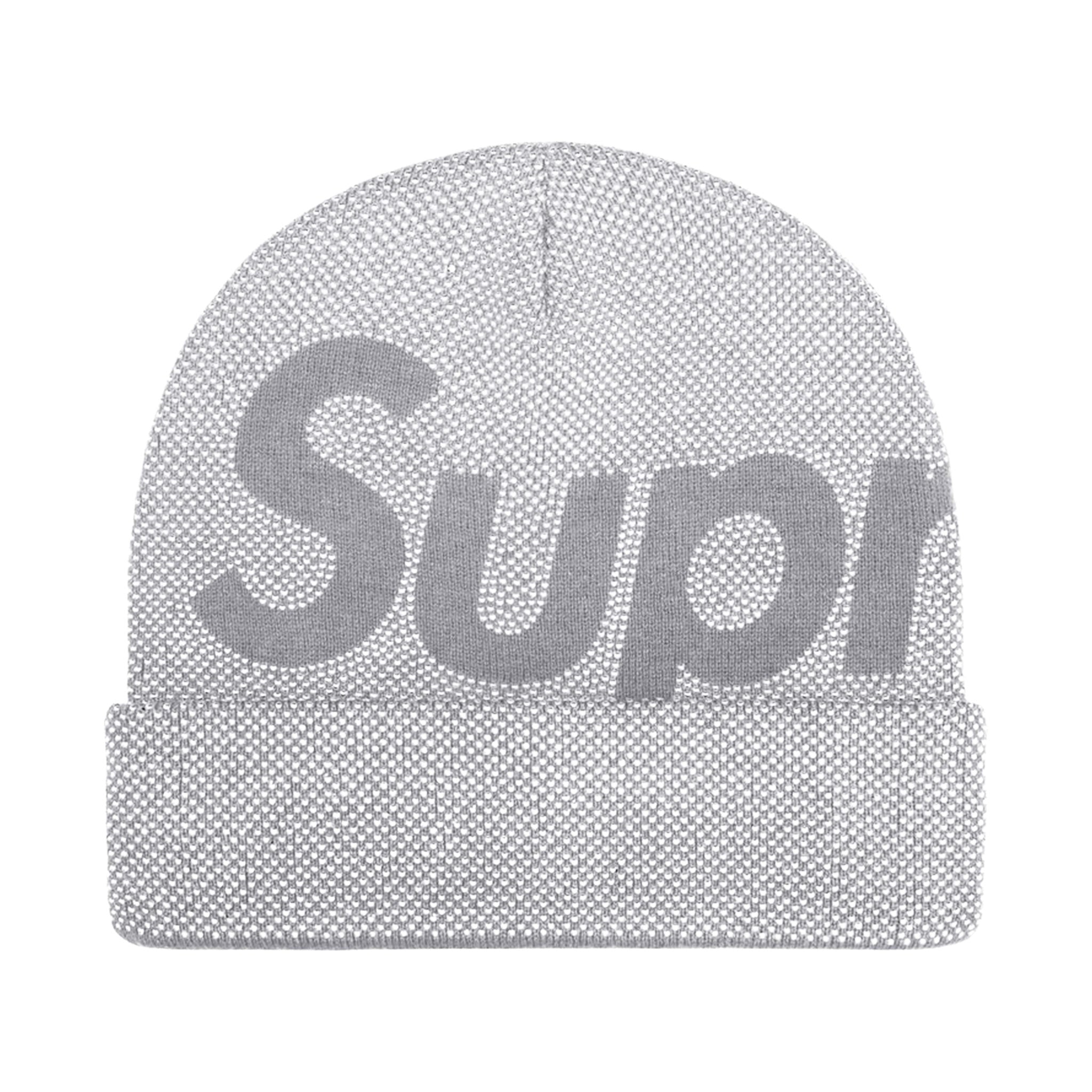 Supreme studded knockout big logo beanie grey – NECKBREAKERZ