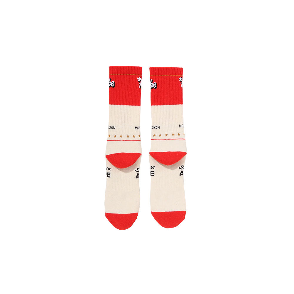 Bape X Saint Michael Socks Cream