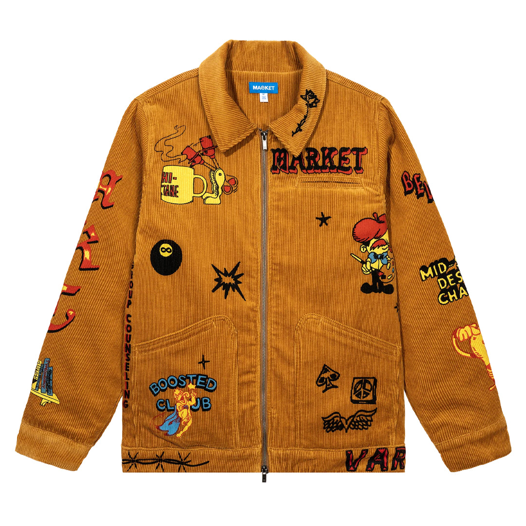 Market booster club corduroy jacket