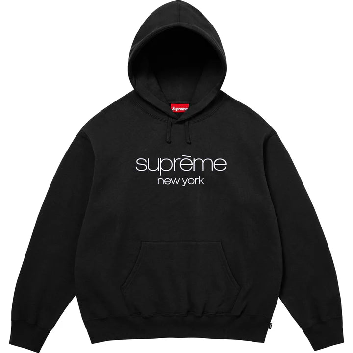 Supreme Classic Logo Hoodie Black