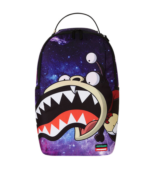 Sprayground Futurama bubbler eat shark backpack