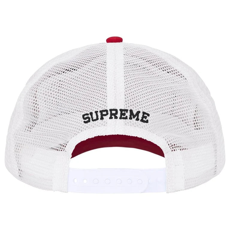 Supreme Western Embroidered Mesh Back 5 Panel Red