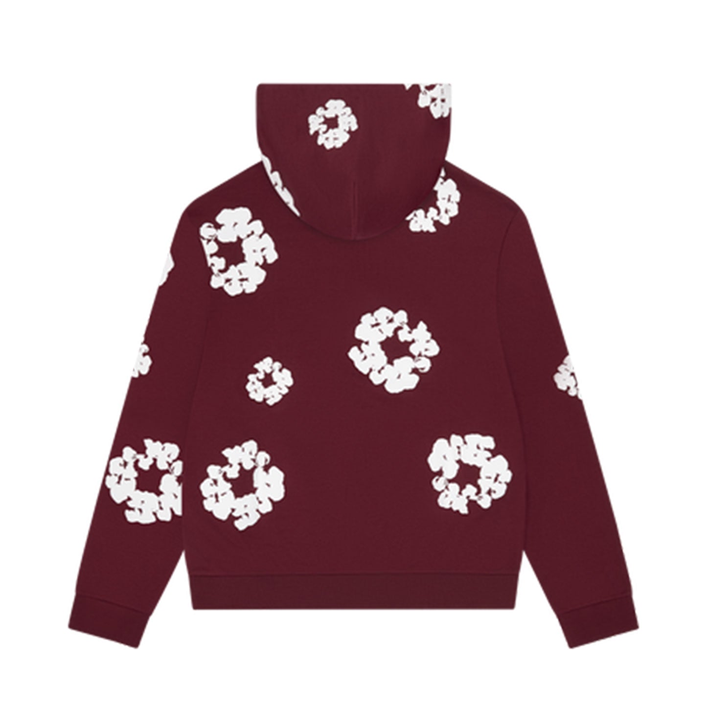 Denim Tear cotton wreath hoodie burgundy