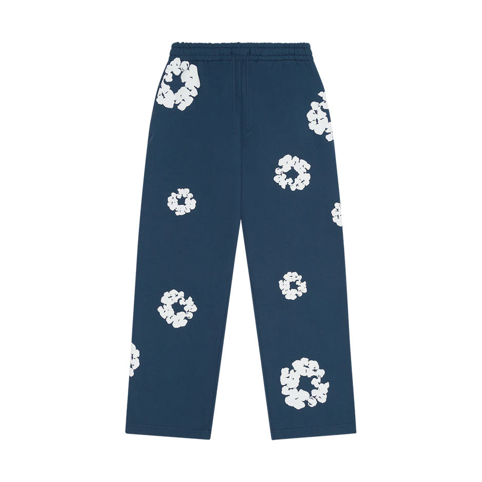Denim tears cotton wreath baggy sweatpants navy
