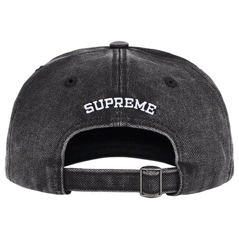 Supreme Pigment Coated S Logo 6-Panel Cap Black