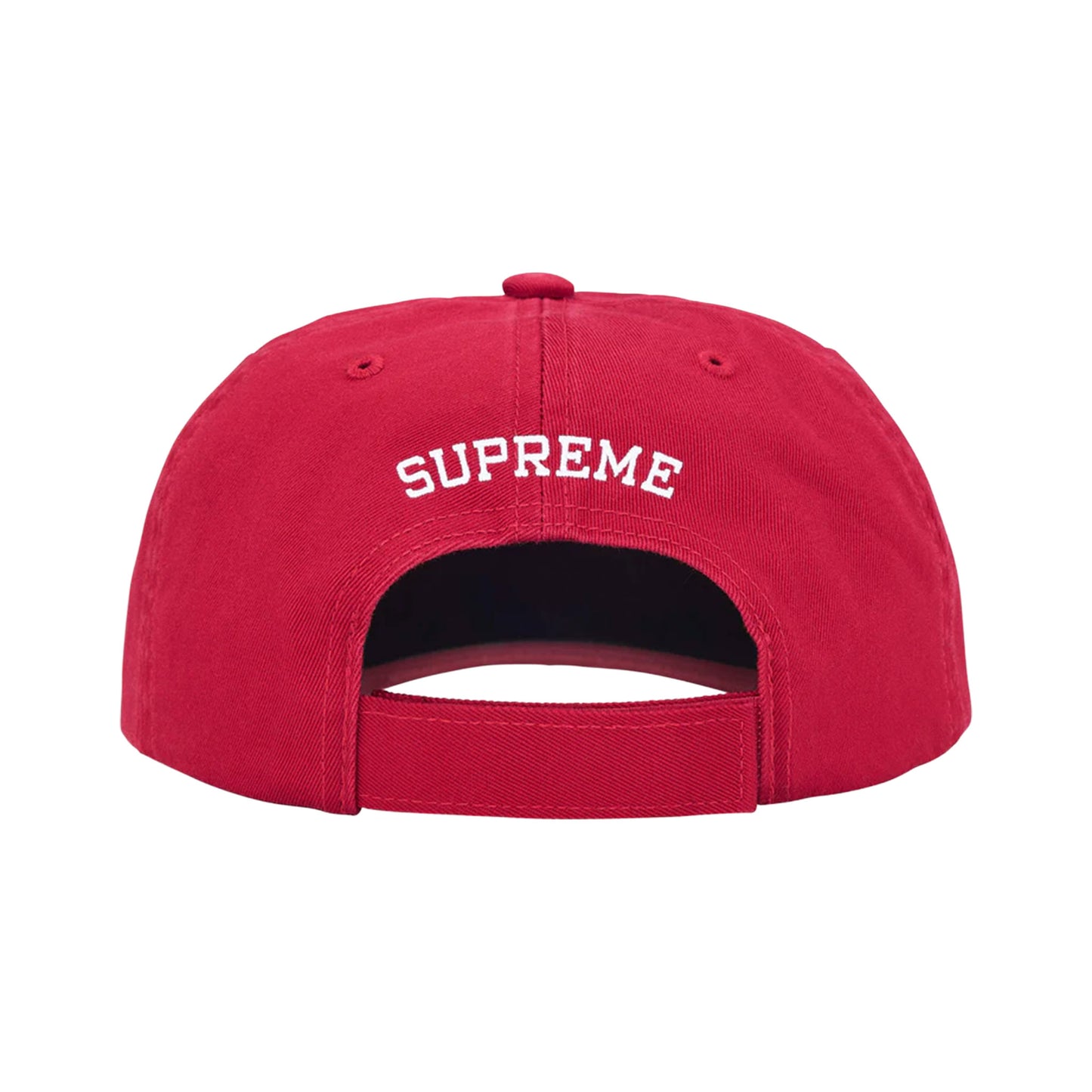 Supreme Embroidered Money Logo 6-Panel Hat Red