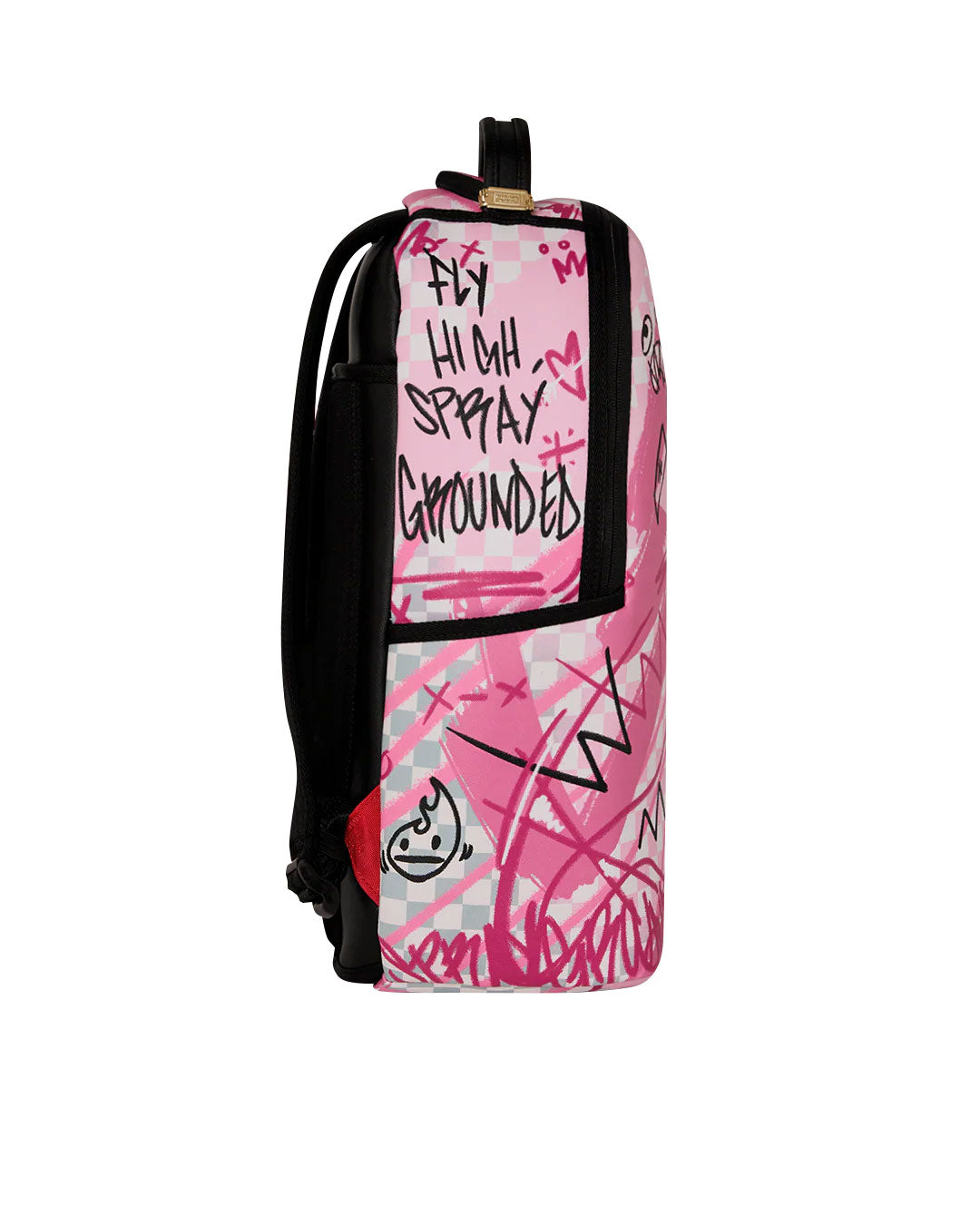 Sprayground Pink Smoke Check Backpack