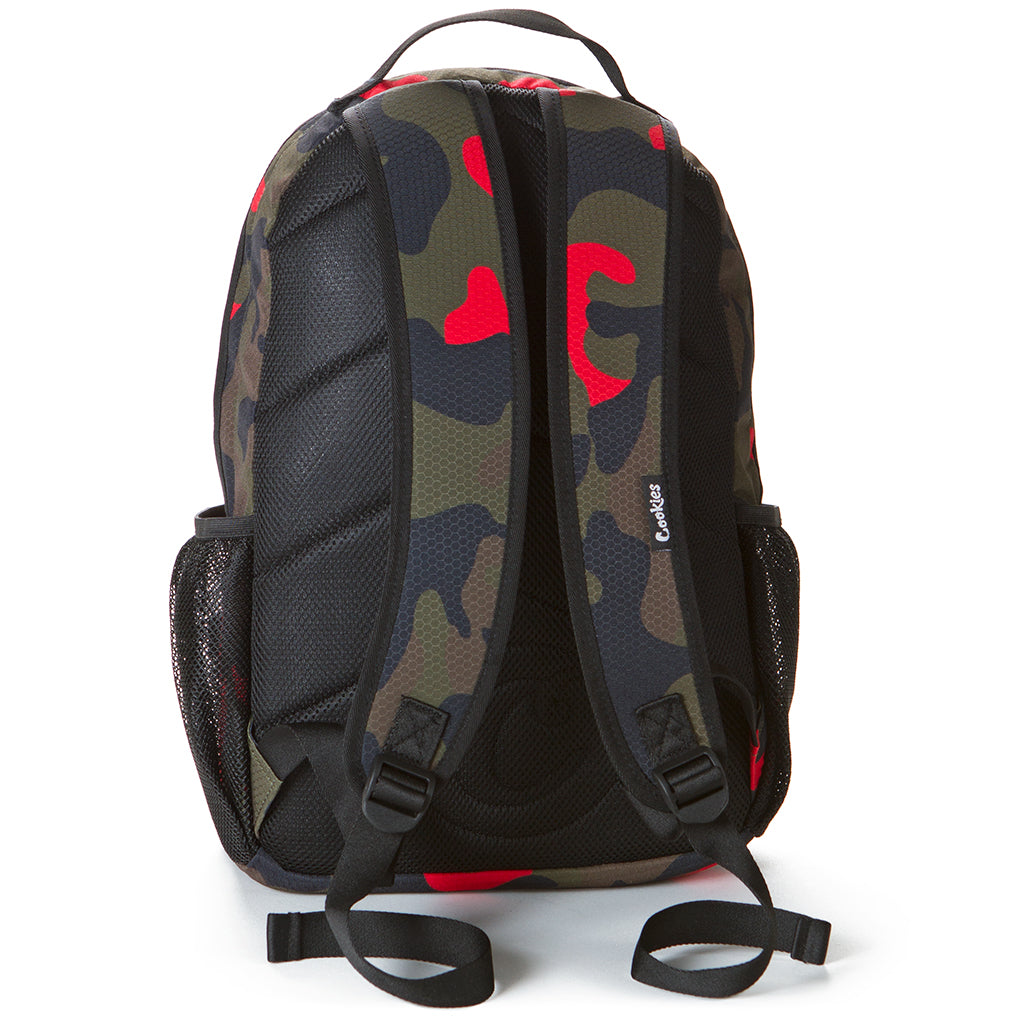 Cookies non-standard rip stop nylon smell proof backpack red camo