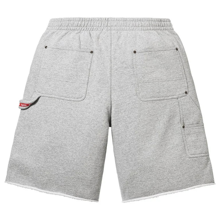 Supreme Double Knee Painter Sweatshort Grey