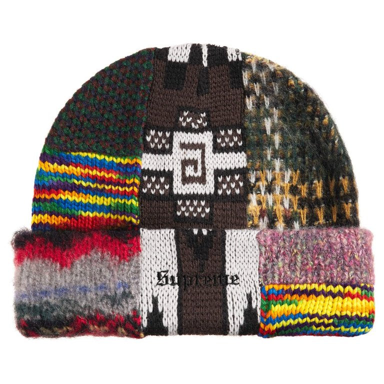 Supreme Patchwork Beanie Brown