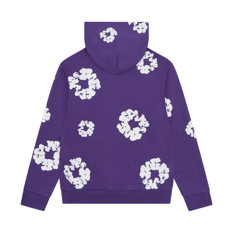 Denim tears cotton wreath zip hoodie purple