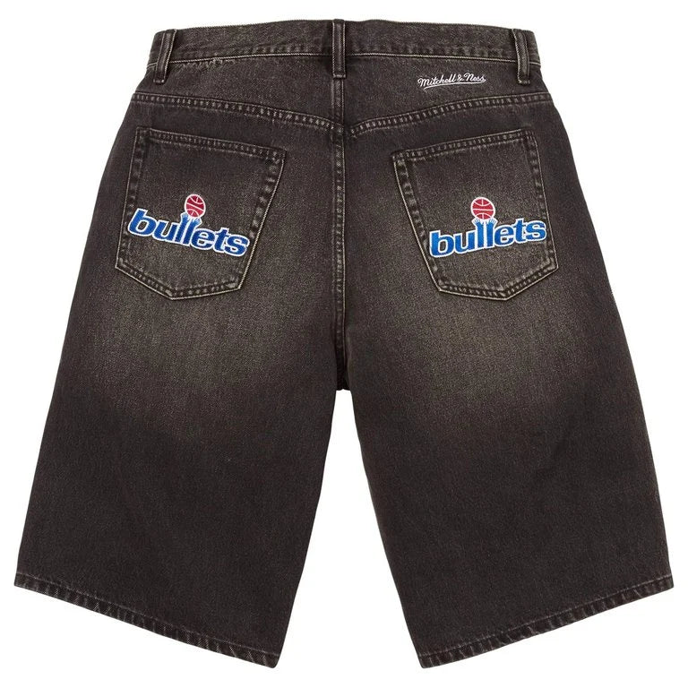Supreme Mitchell & Ness Washington Bullets Baggy Denim Shorts