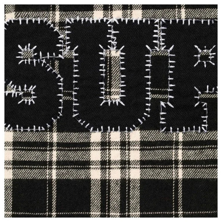 Supreme Stitch Appliqué Hooded Flannel Black