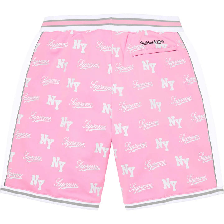 Supreme Monogram Basketball Shorts Pink