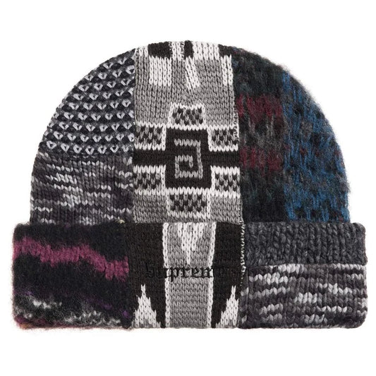 Supreme Patchwork Beanie Black