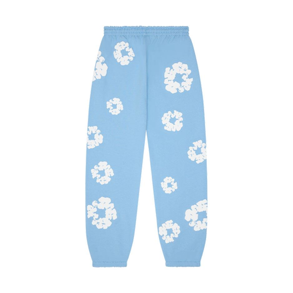 Denim Tear cotton wreath sweatpants light blue