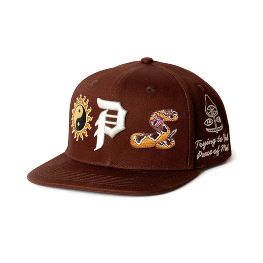 Primitive badlands snapback brown