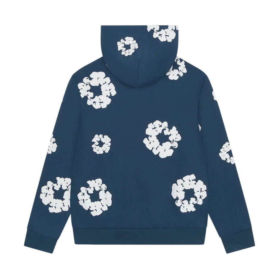 Denim Tears cotton wreath zip up hoodie navy