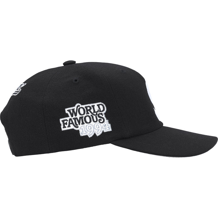 Supreme World Famous S Logo 6-Panel Hat Black