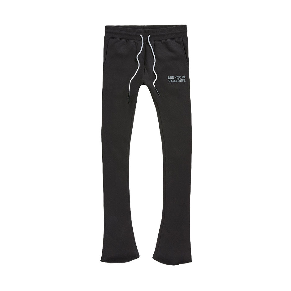 See you in paradise stacked sweatpants black