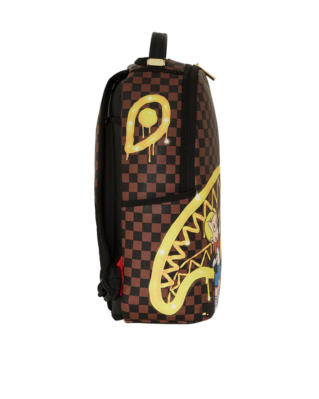 Sprayground Richie Rich paint the shark gold backpack