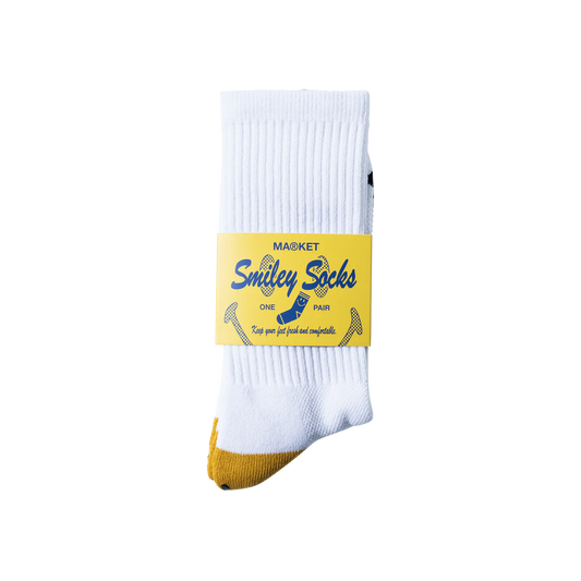 Market smiley heel socks