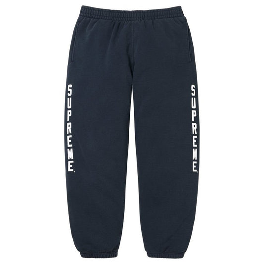 Supreme Washed Logo Sweatpants Navy