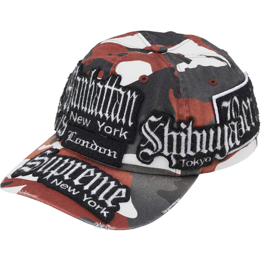 Supreme City Patches 6-Panel Hat Red Camo