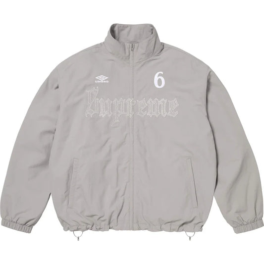 Supreme Umbro Rhinestone Track Jacket Light Grey