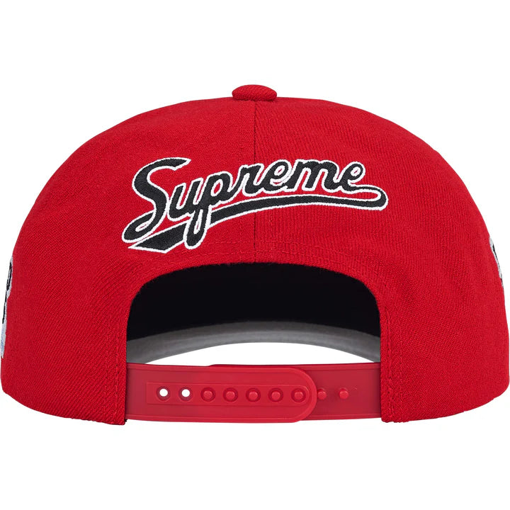 Supreme World Famous S Logo 6-Panel Hat Red