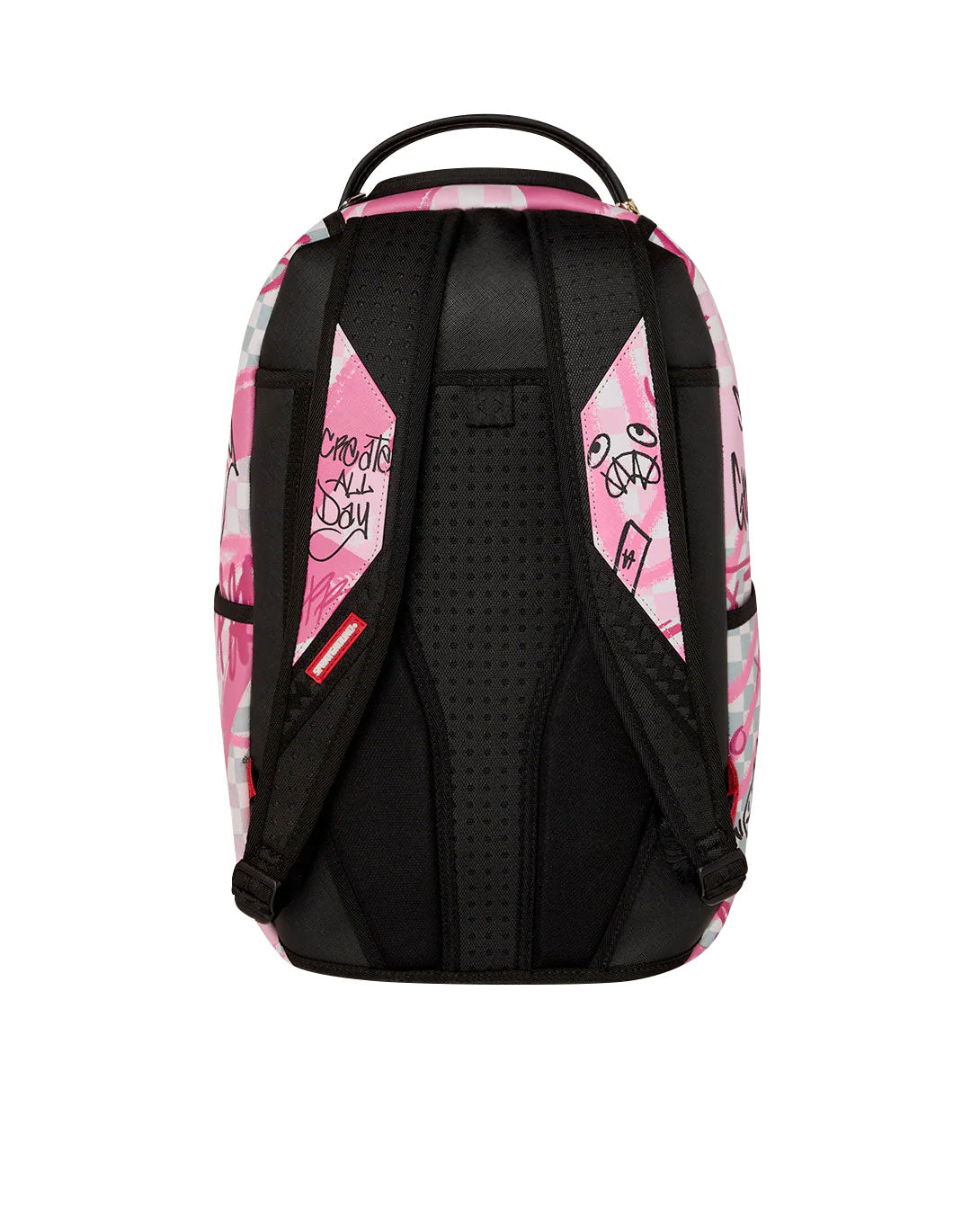 Sprayground Pink Smoke Check Backpack