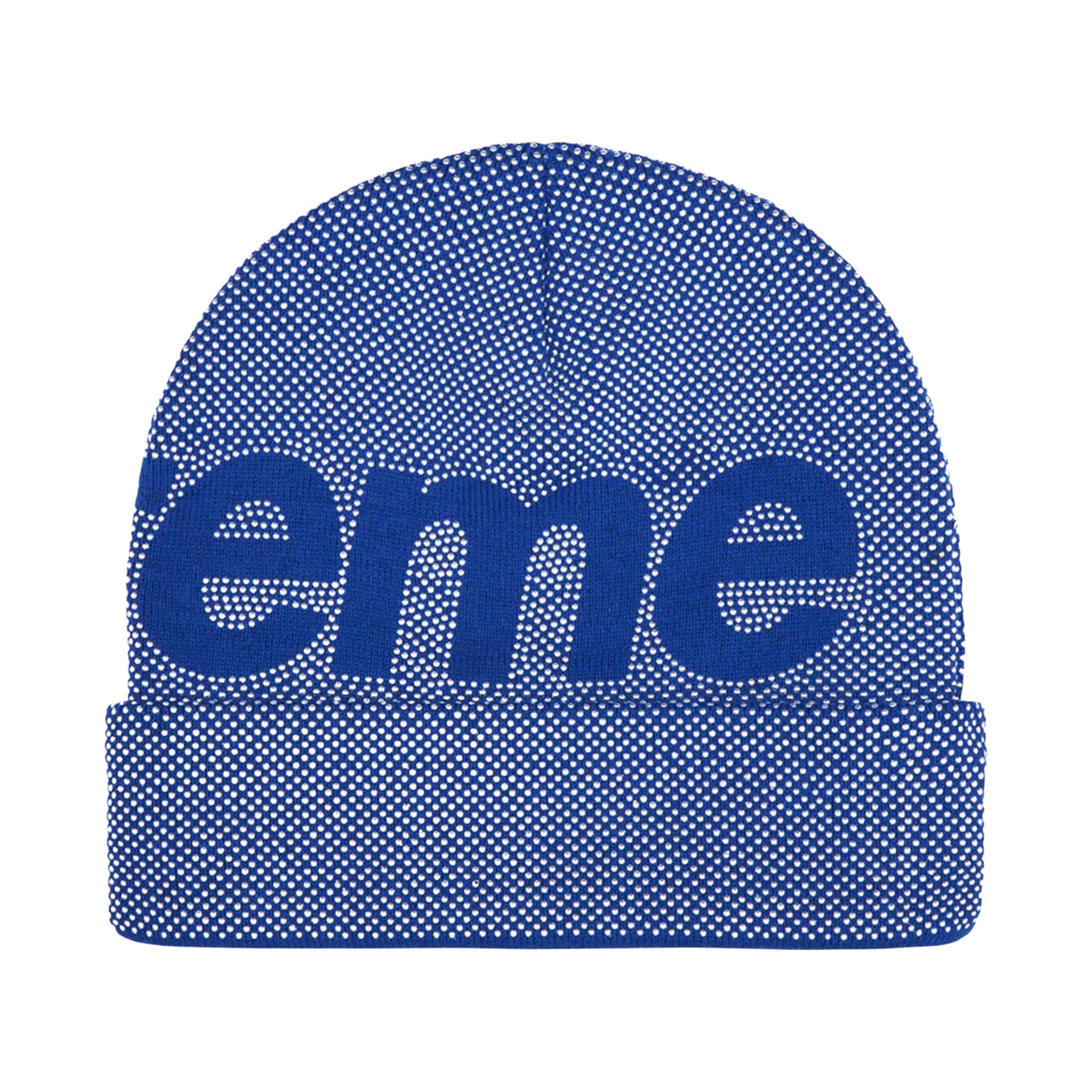 Supreme studded knockout big logo beanie royal – NECKBREAKERZ