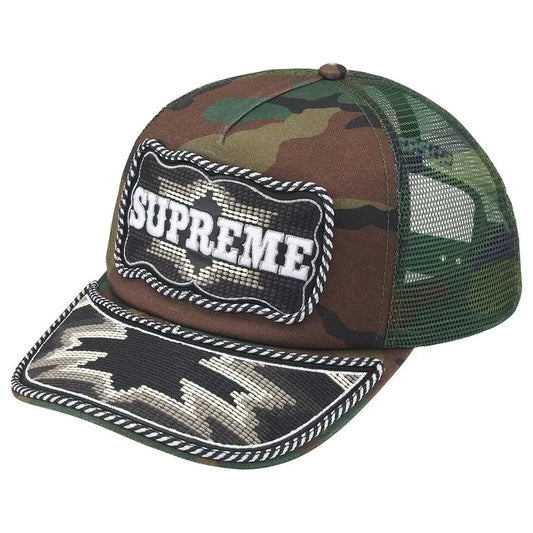Supreme Western Embroidered Mesh Back 5 Panel Camo