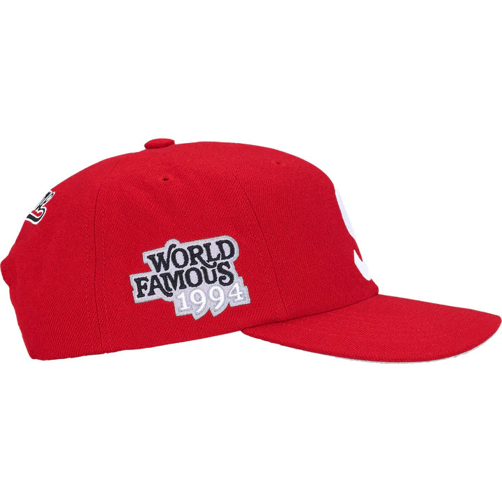 Supreme World Famous S Logo 6-Panel Hat Red