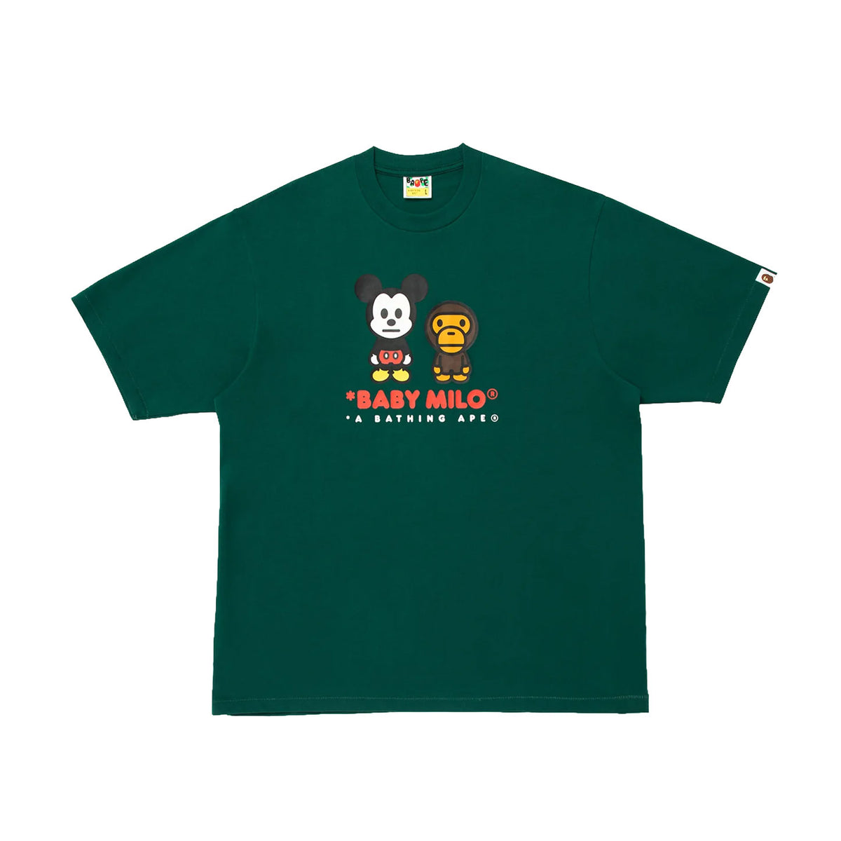 Bape x Disney Mickey Mouse Baby Milo Tee Green
