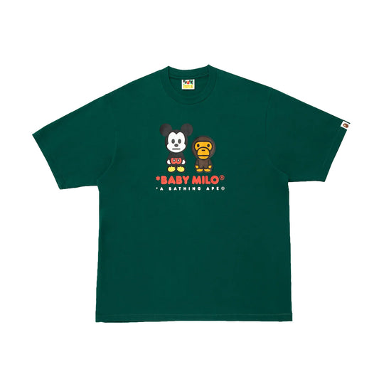 Bape x Disney Mickey Mouse Baby Milo Tee Green