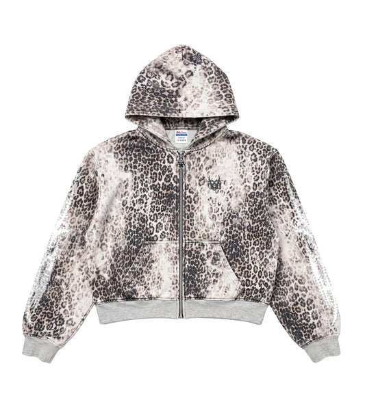 Chew Forever Leopard Studded Hoodie