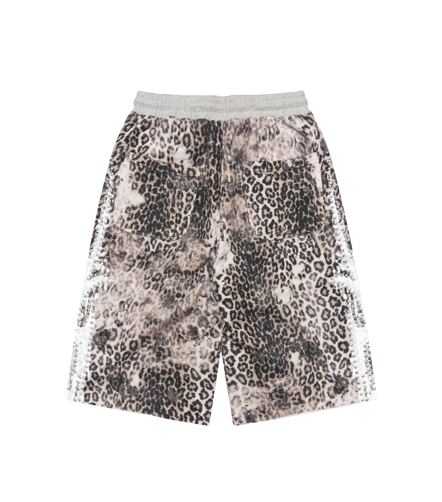 Chew Forever Leopard Studded Sweatshorts