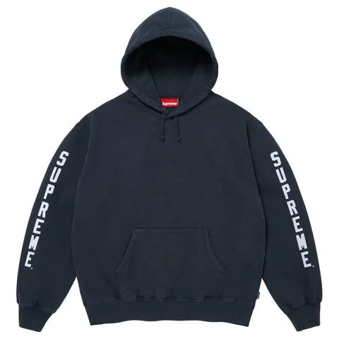 Supreme Washed Logo Hoodie Navy