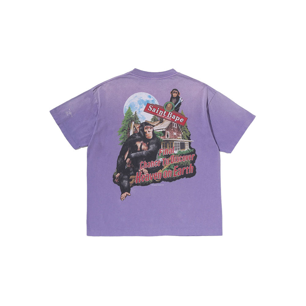 Bape X Saint Mxxxxxx Purple Tee