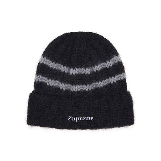 Supreme brushed striped beanie