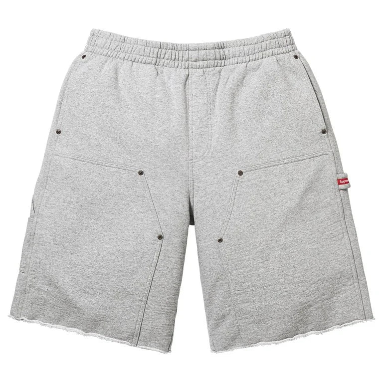 Supreme Double Knee Painter Sweatshort Grey