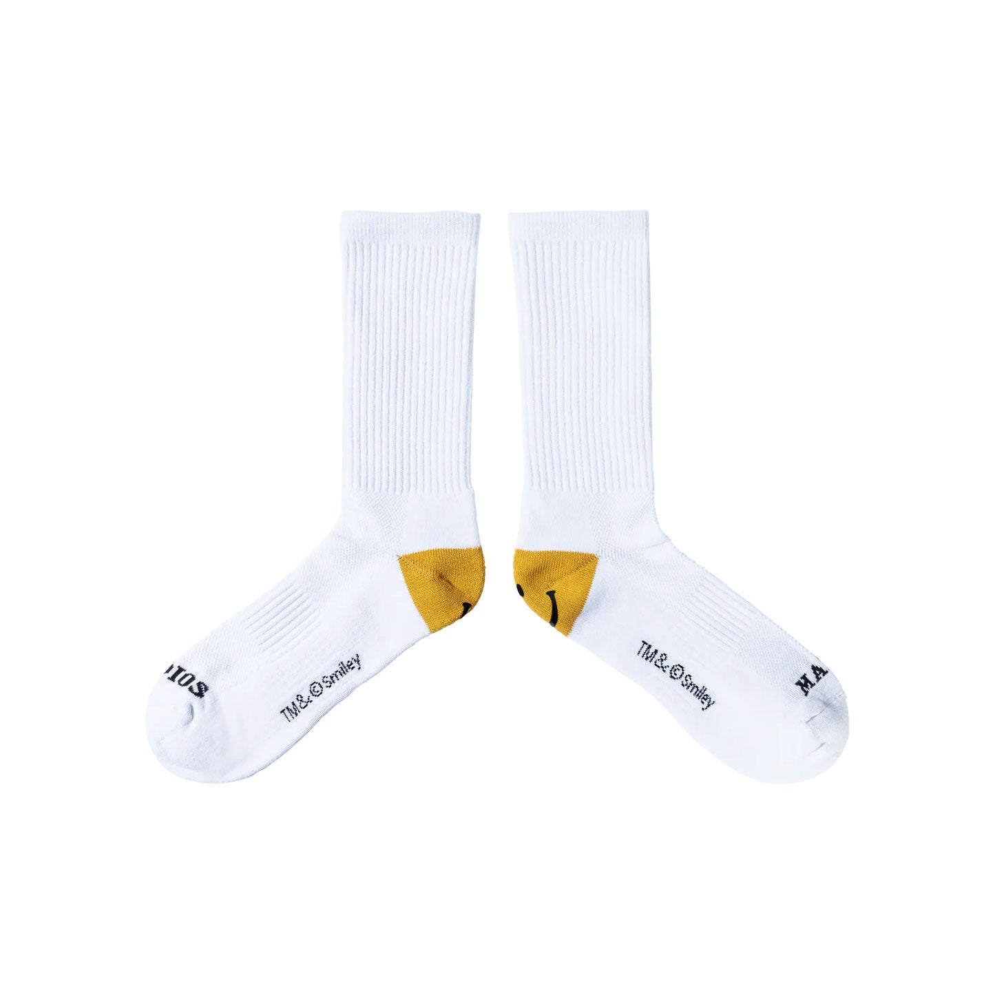 Market smiley heel socks